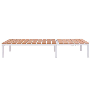 Braune WPC Sonnenliege mit Aluminiumrahmen