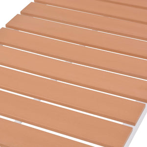 Braune WPC Sonnenliege mit Aluminiumrahmen