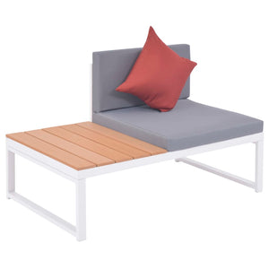 5-teiliges Garten Lounge Set mit Auflagen