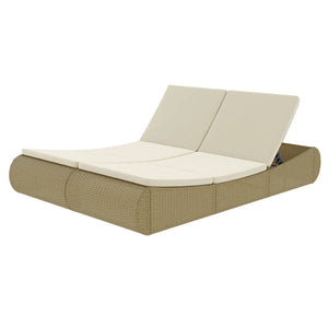 Outdoor Sonneninsel Beige Poly Rattan