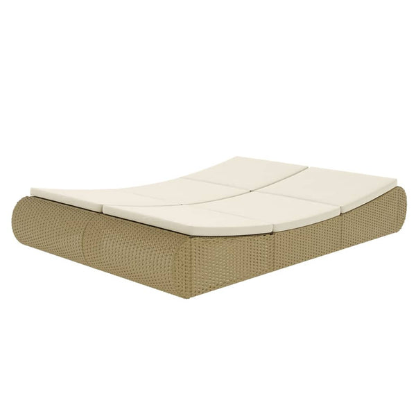 Outdoor Sonneninsel Beige Poly Rattan