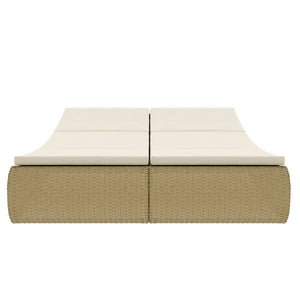 Outdoor Sonneninsel Beige Poly Rattan