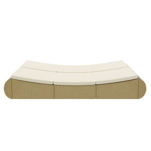 Outdoor Sonneninsel Beige Poly Rattan
