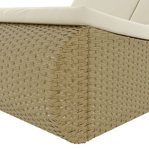 Outdoor Sonneninsel Beige Poly Rattan