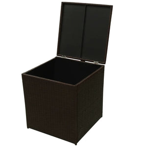 8-tlg. Garten-Lounge-Set mit Auflagen Poly Rattan Braun