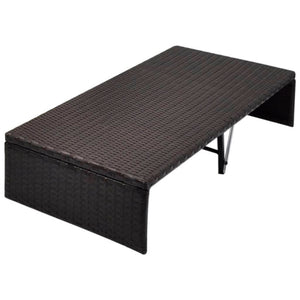 Gartenbett mit Baldachin Braun 190x130 cm