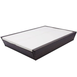 Poly Rattan Outdoor Lounge Bett Braun