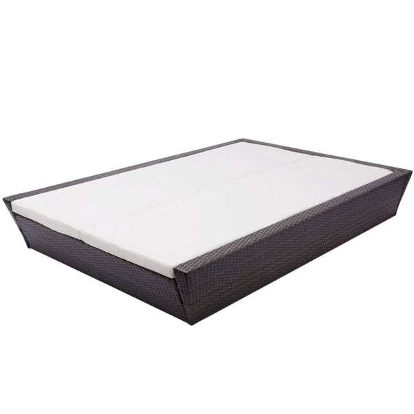 Poly Rattan Outdoor Lounge Bett Braun