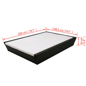 Poly Rattan Outdoor Lounge Bett Schwarz