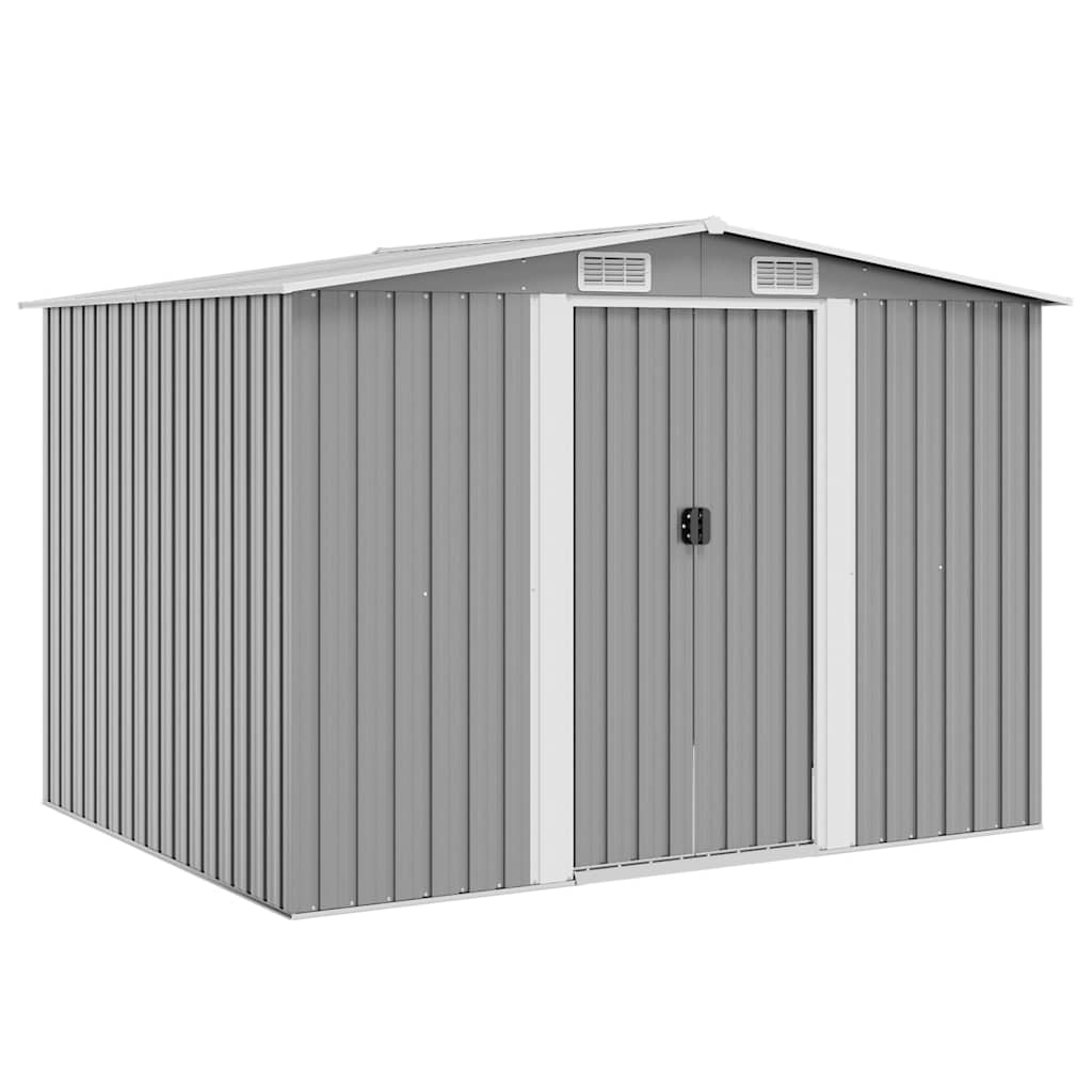Metall Gartenschuppen Grau 257x205x178cm