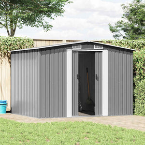 Metall Gartenschuppen Grau 257x205x178cm