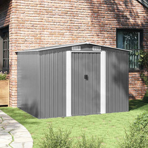 Metall Gartenschuppen Grau 257x205x178cm