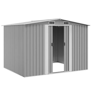 Metall Gartenschuppen Grau 257x205x178cm