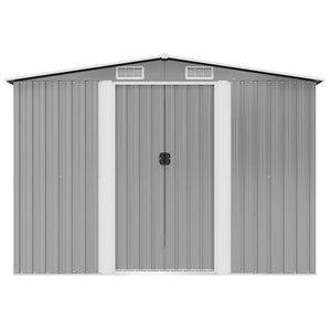 Metall Gartenschuppen Grau 257x205x178cm