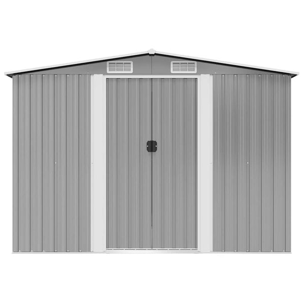 Metall Gartenschuppen Grau 257x205x178cm
