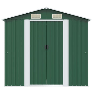 Gartenschuppen Metall Grün 204x132x186cm