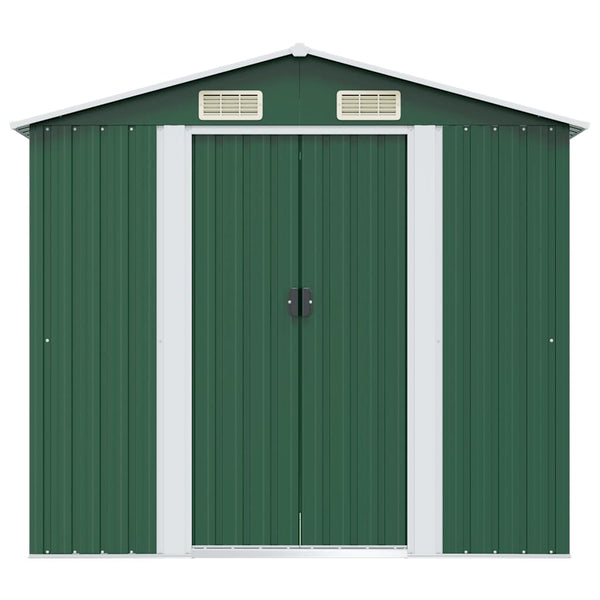 Gartenschuppen Metall Grün 204x132x186cm