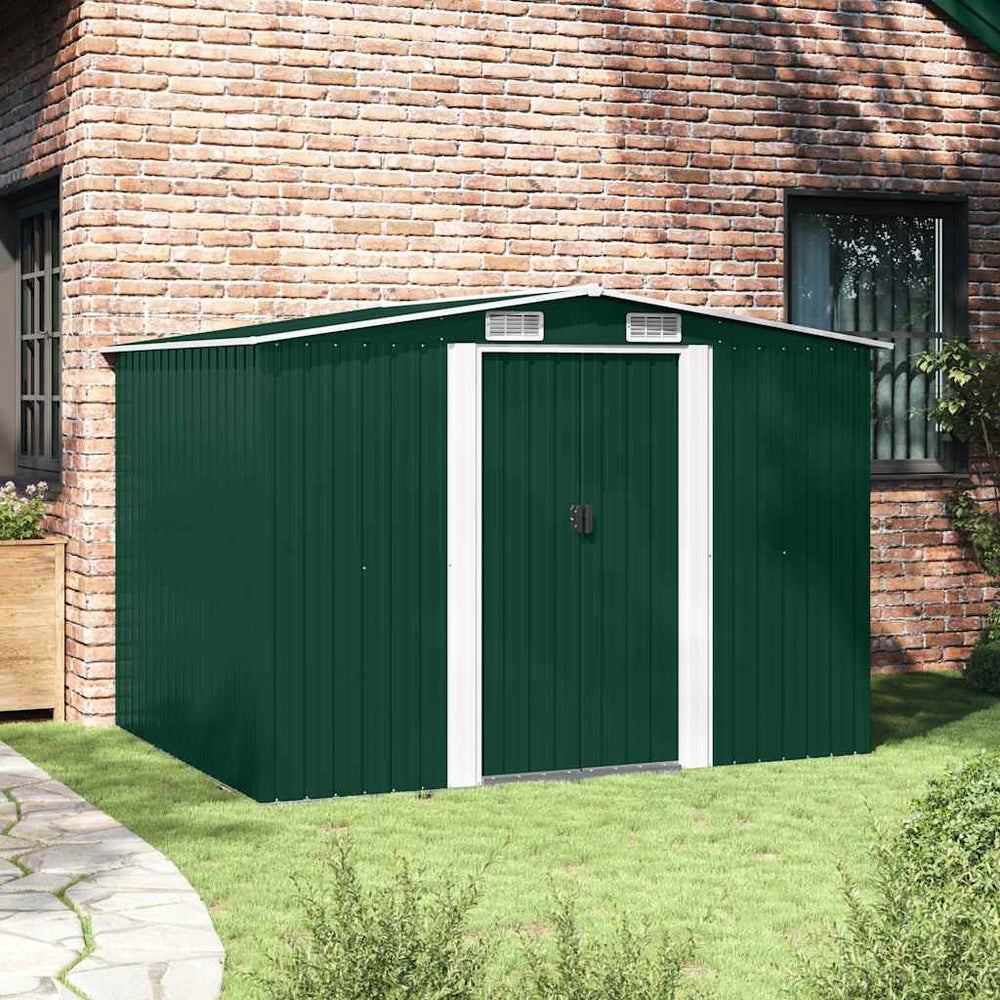 Gartenschuppen Metall Grün 257x205x178 cm