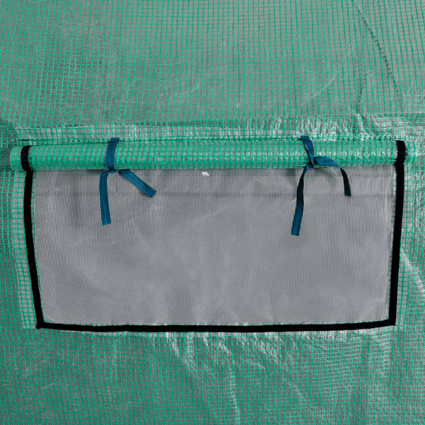 Begehbares Polytunnel Gewächshaus 18 m²