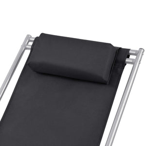 Liegestühle 2er Set, Stahl Schwarz