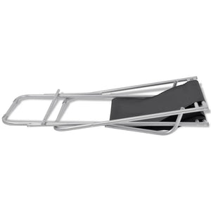 Liegestühle 2er Set, Stahl Schwarz