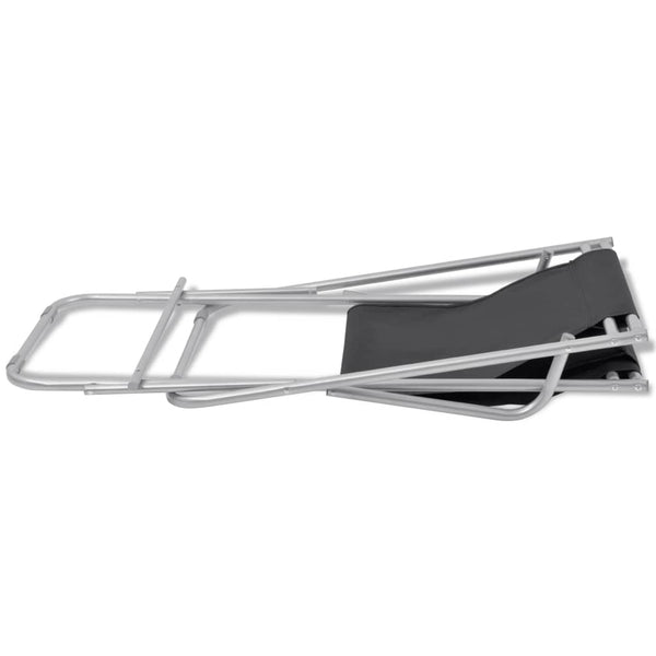 Liegestühle 2er Set, Stahl Schwarz