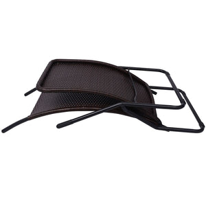 Klappbare Sonnenliege aus Poly Rattan, Braun