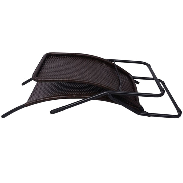 Klappbare Sonnenliege aus Poly Rattan, Braun