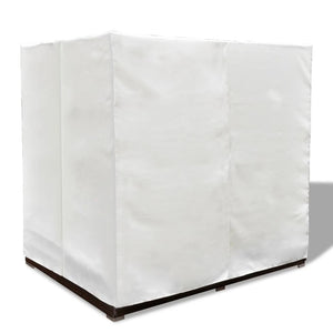 Outdoor-Lounge-Bett mit Vorhang, Braun