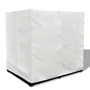 Outdoor-Lounge-Bett mit Vorhang, Schwarz