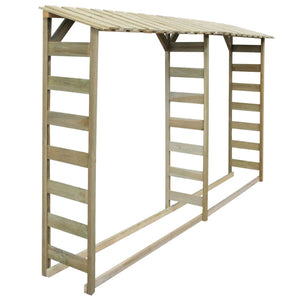 Feuerholz Lagerschuppen aus Kiefernholz