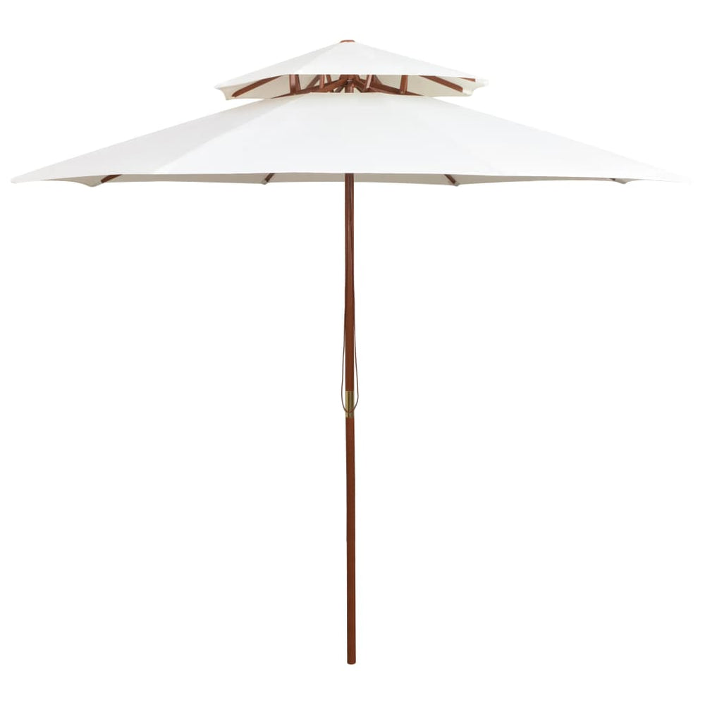 Doppeldeck Sonnenschirm 270x270 cm Cremeweiß