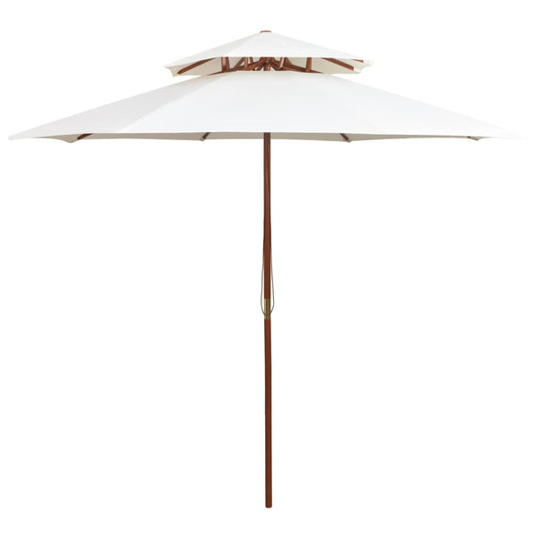 Doppeldeck Sonnenschirm 270x270 cm Cremeweiß