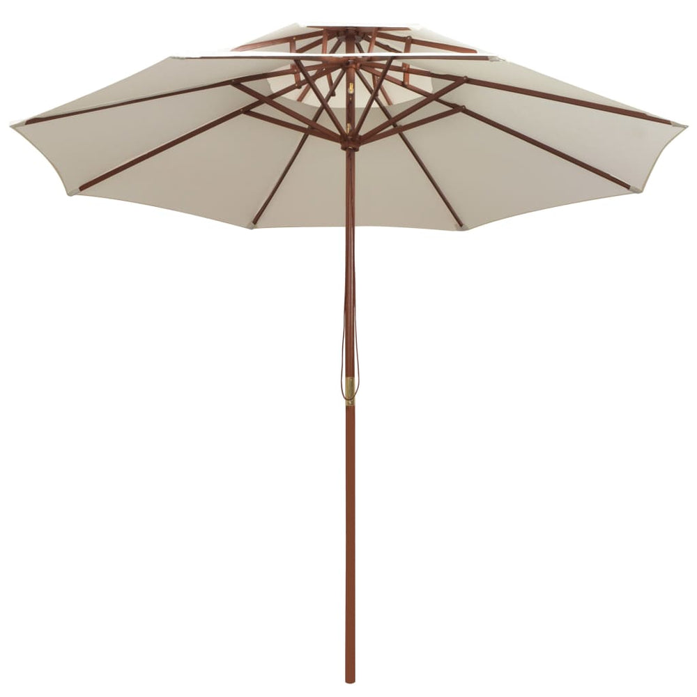 Doppeldeck Sonnenschirm 270x270 cm Cremeweiß