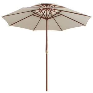 Doppeldeck Sonnenschirm 270x270 cm Cremeweiß