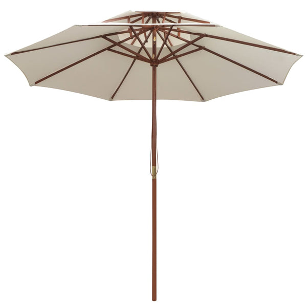 Doppeldeck Sonnenschirm 270x270 cm Cremeweiß