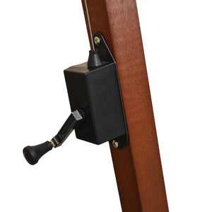 Ampelschirm 350 cm Weiß Holzmast
