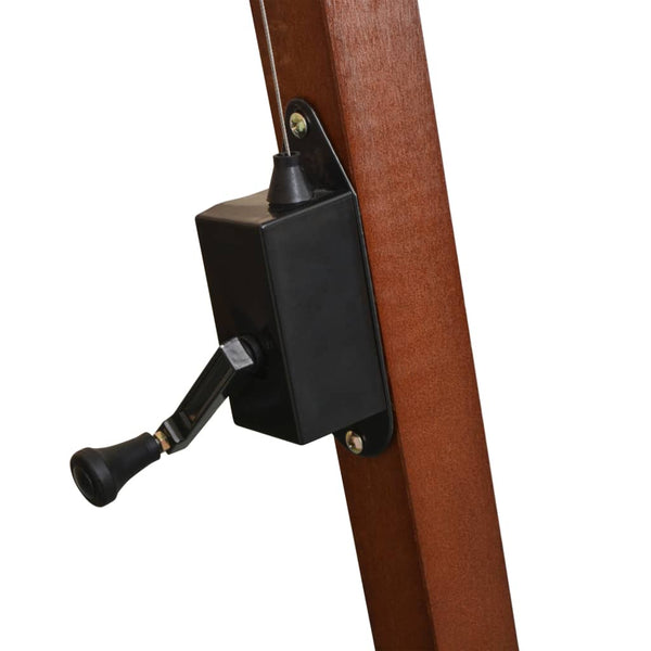 Ampelschirm, 300x300 cm, Holz, Weiß