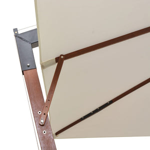 Ampelschirm, 300x300 cm, Holz, Weiß