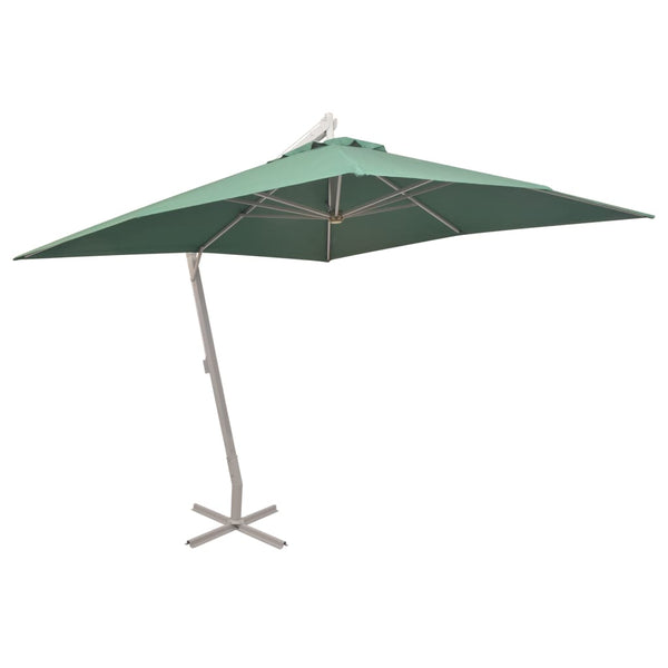 Grüner Ampelschirm 300x300 cm mit Aluminiummast