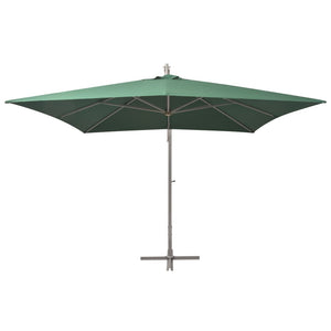 Grüner Ampelschirm 300x300 cm mit Aluminiummast