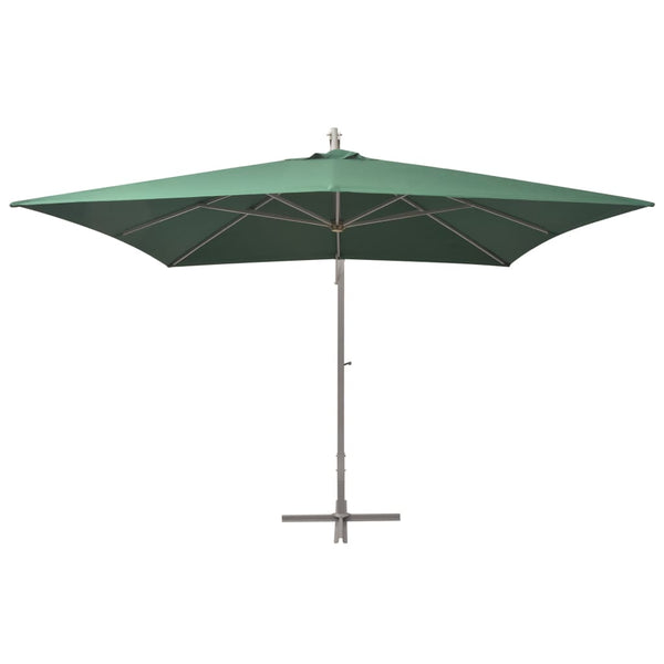 Grüner Ampelschirm 300x300 cm mit Aluminiummast