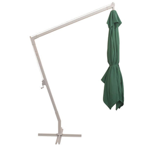 Grüner Ampelschirm 300x300 cm mit Aluminiummast