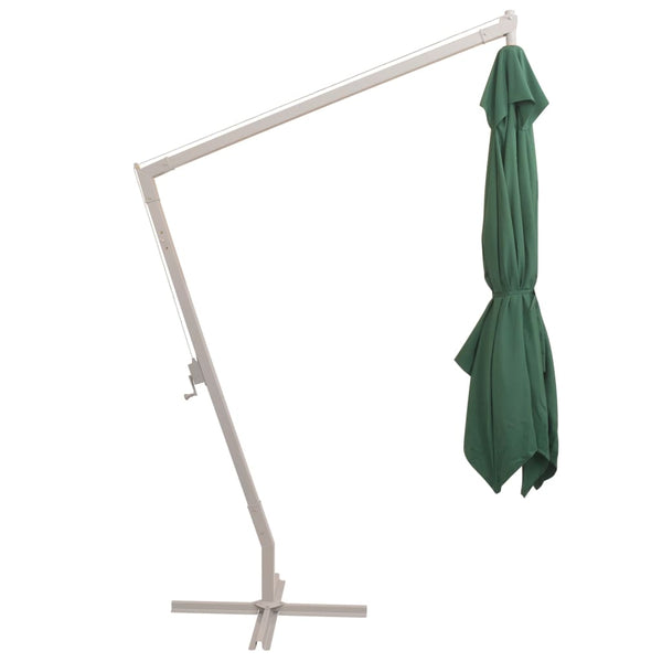 Grüner Ampelschirm 300x300 cm mit Aluminiummast