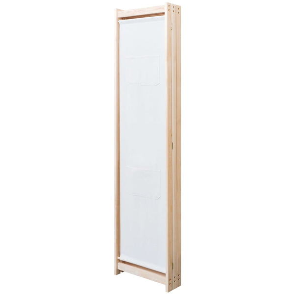 3-teiliger Raumteiler Creme Stoff 120x170 cm
