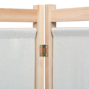 3-teiliger Raumteiler Creme Stoff 120x170 cm