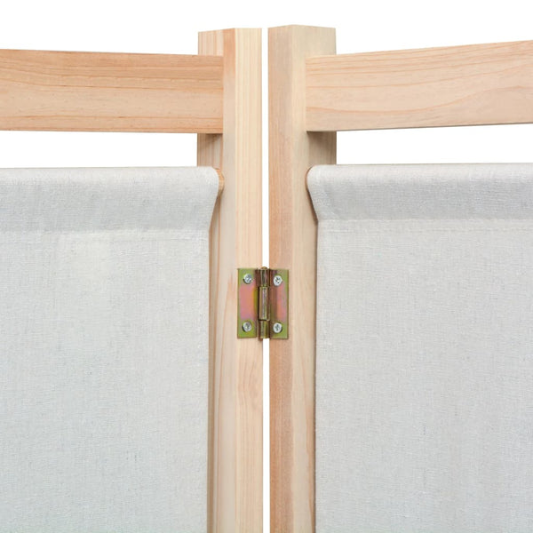3-teiliger Raumteiler Creme Stoff 120x170 cm