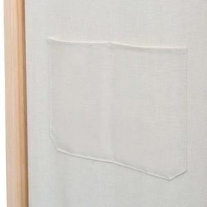 3-teiliger Raumteiler Creme Stoff 120x170 cm
