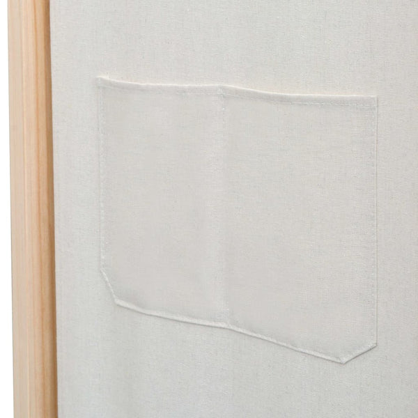 3-teiliger Raumteiler Creme Stoff 120x170 cm
