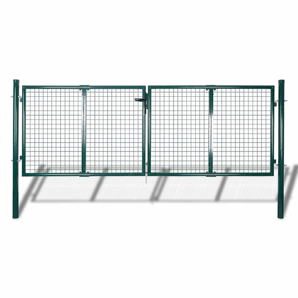 Stahl Zauntor 300x125 cm Grün